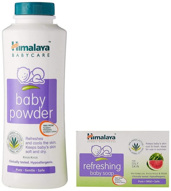 HIMALAYA BABY POWDER 200G free baby soap
