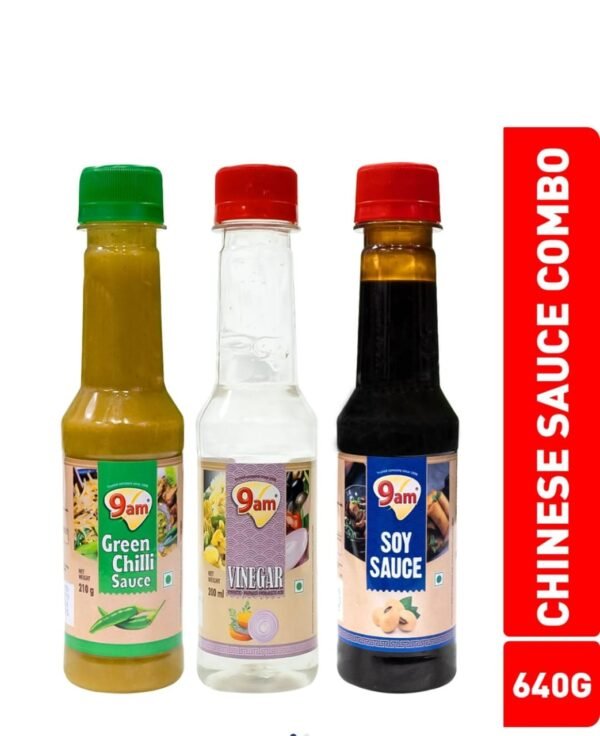 Soya Sauce 230g +Green Chilli 210g +Vinegar 200ml (Pack Of 3 )