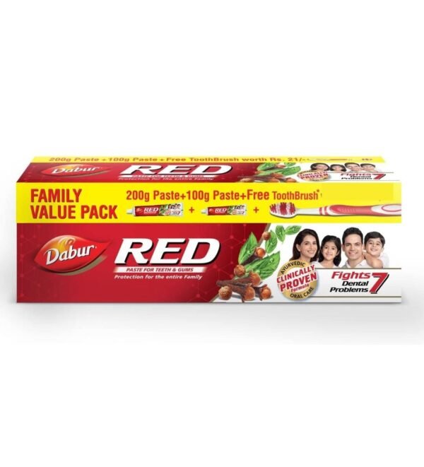 Dabur Red Paste 300g + Toothbrush Free